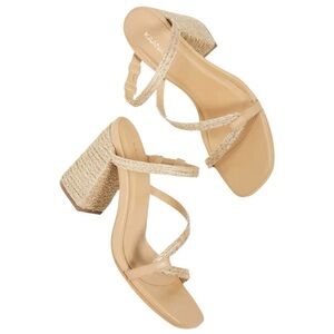 KAANAS • Bali Naked Yute Heels Strappy Sandals Shoes Includes Box